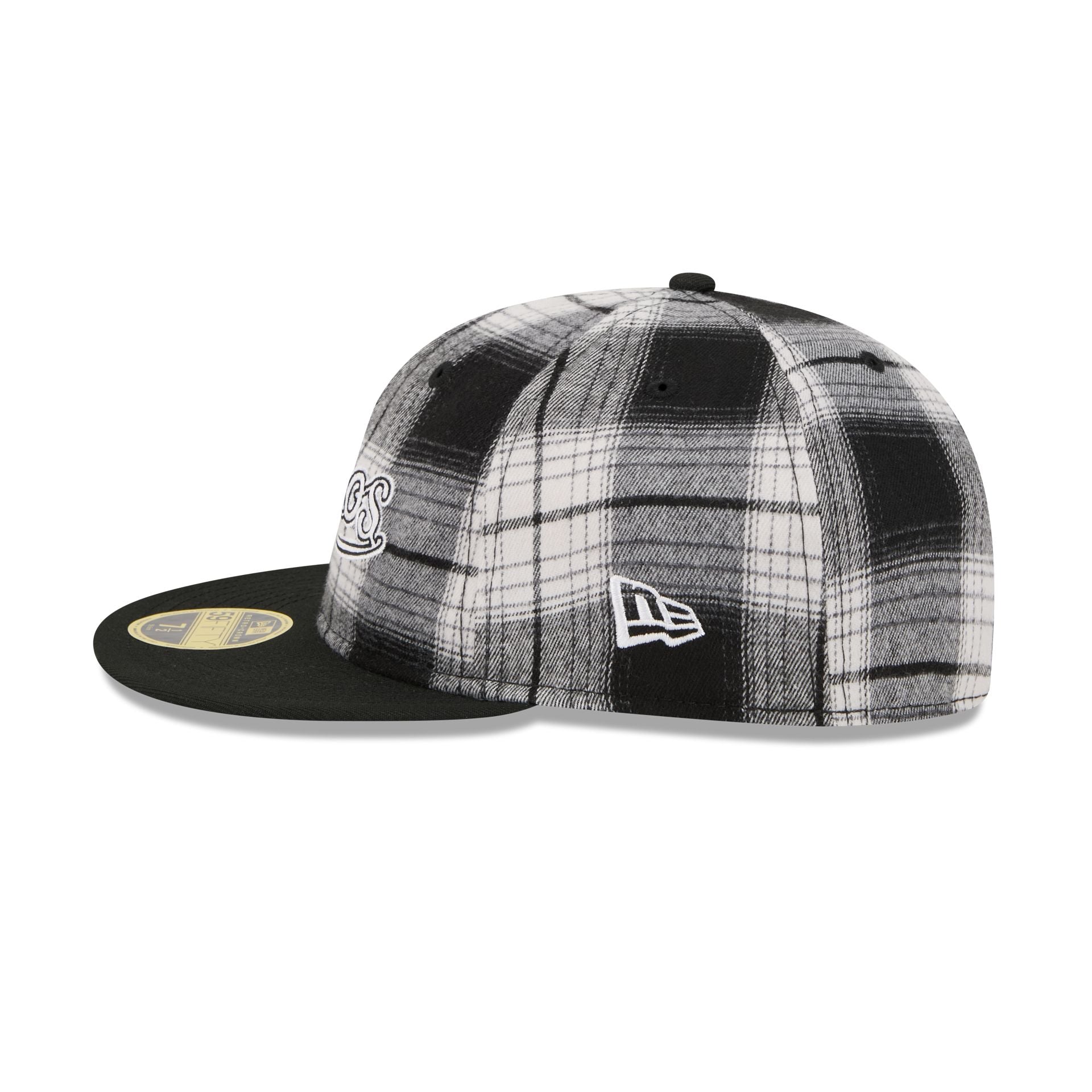 Houston Astros Grunge Plaid Retro Crown 59FIFTY Fitted Hat