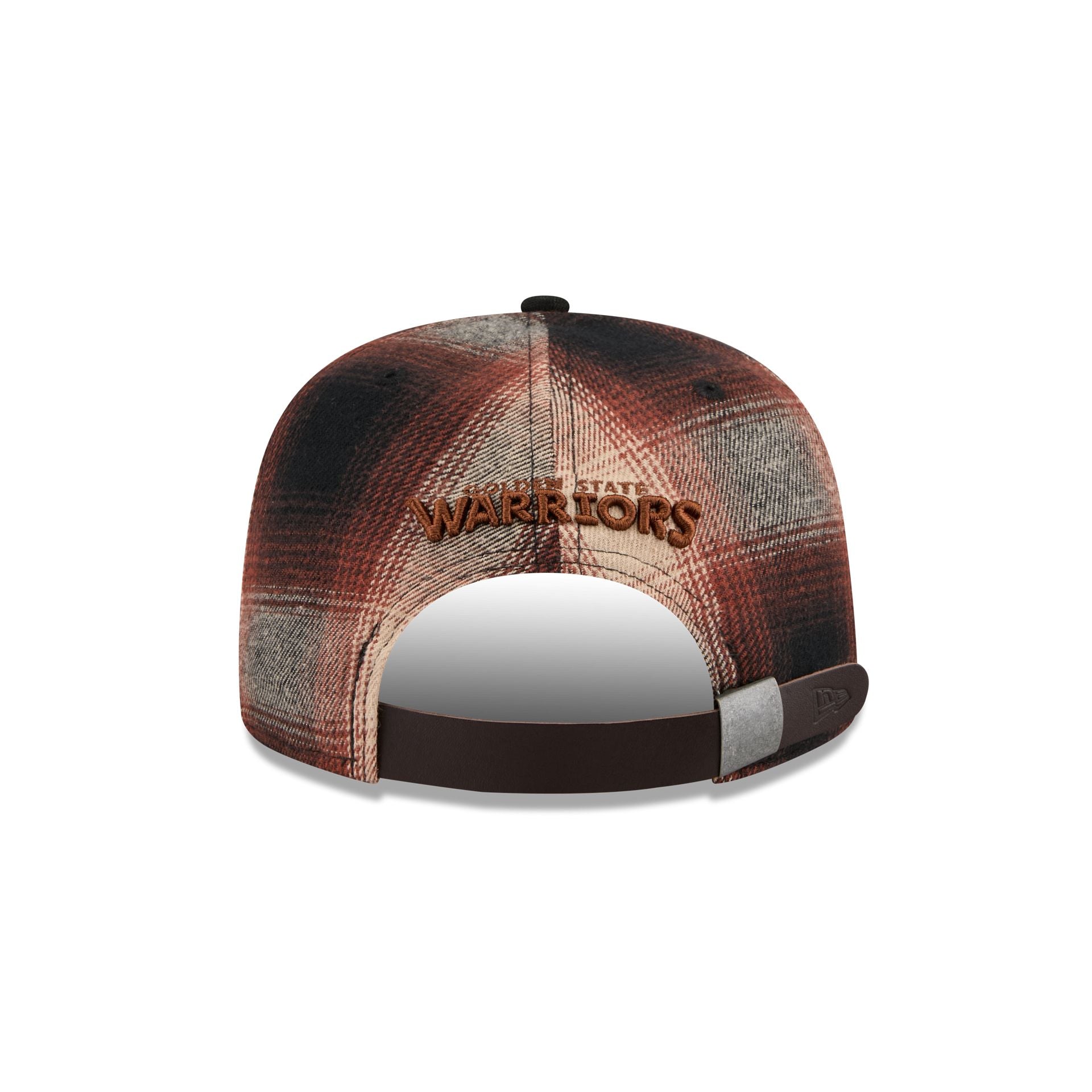 Golden State Warriors Grunge Plaid 9FIFTY A-Frame Adjustable Hat