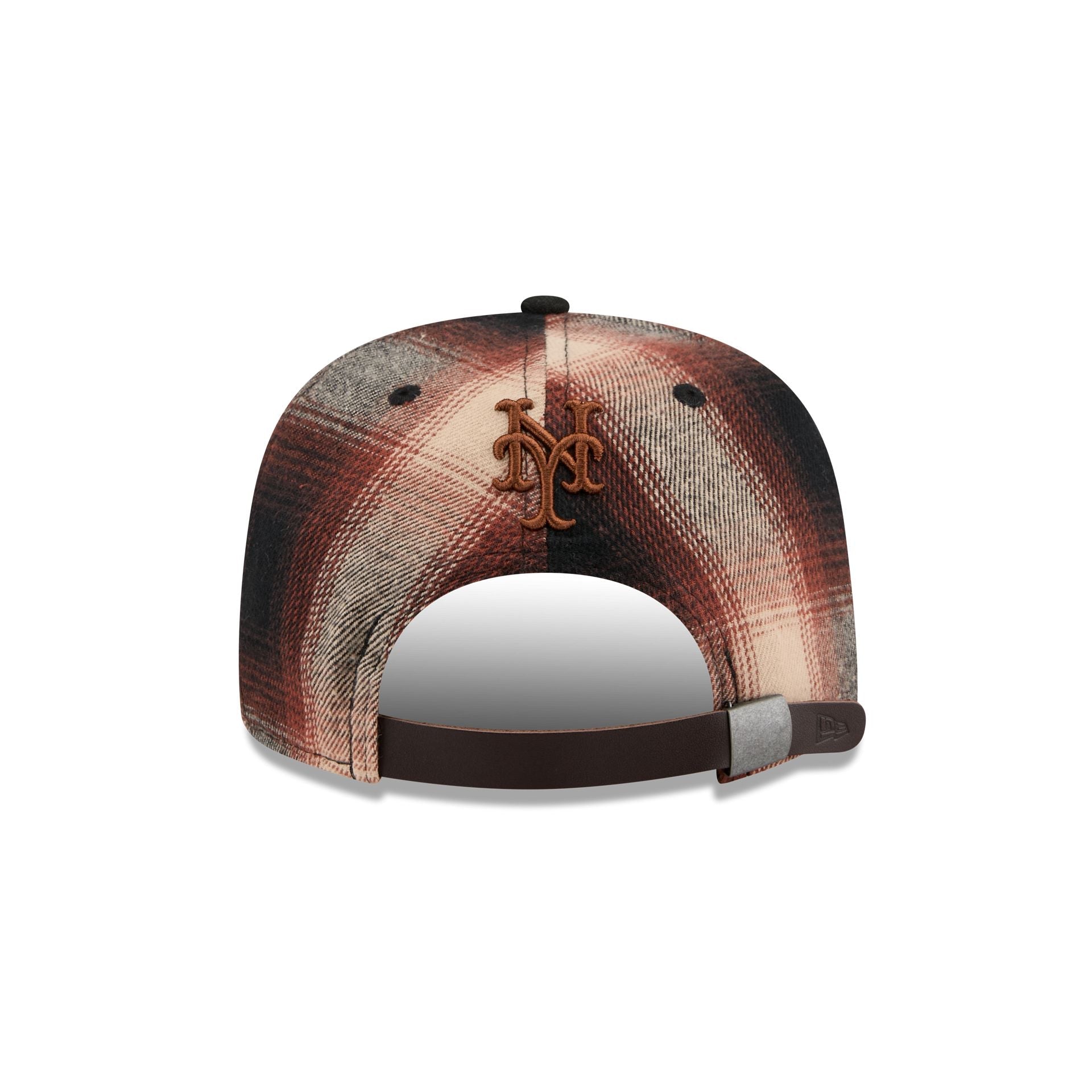 New York Mets Grunge Plaid 9FIFTY A-Frame Adjustable Hat