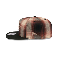 Houston Rockets Grunge Plaid 9FIFTY A-Frame Adjustable Hat