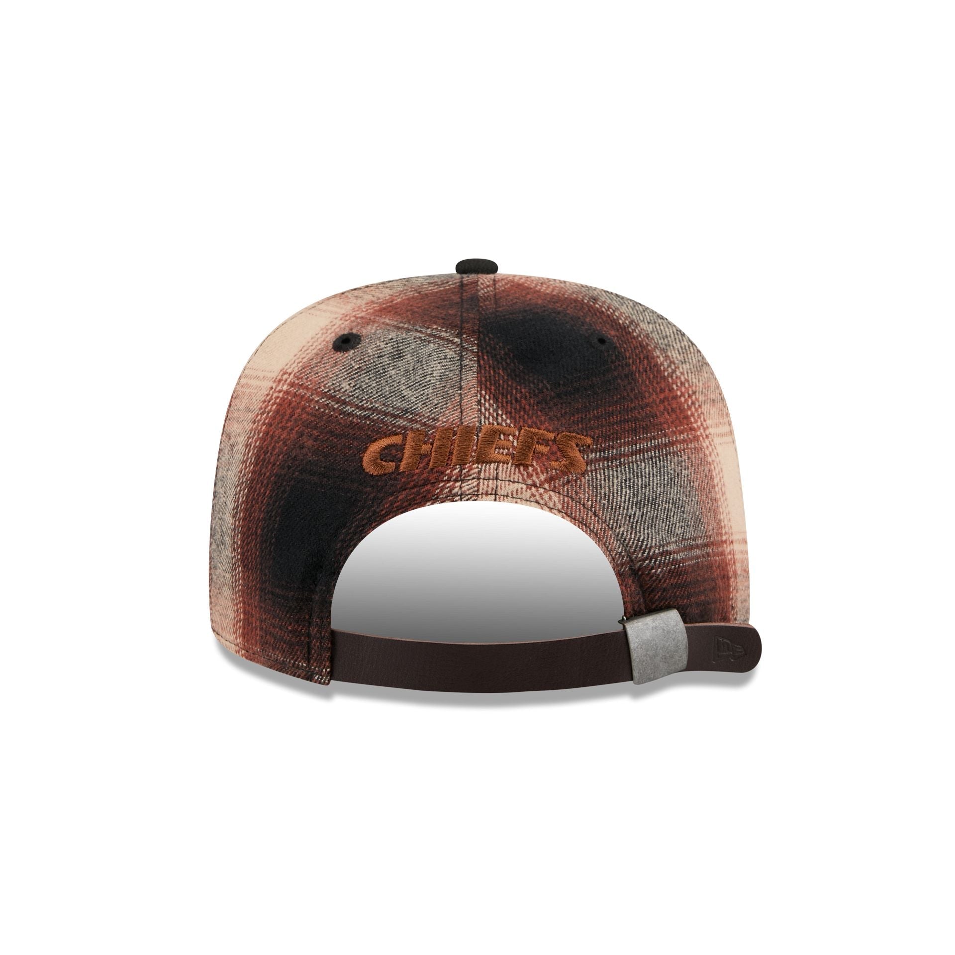Kansas City Chiefs Grunge Plaid 9FIFTY A-Frame Adjustable Hat