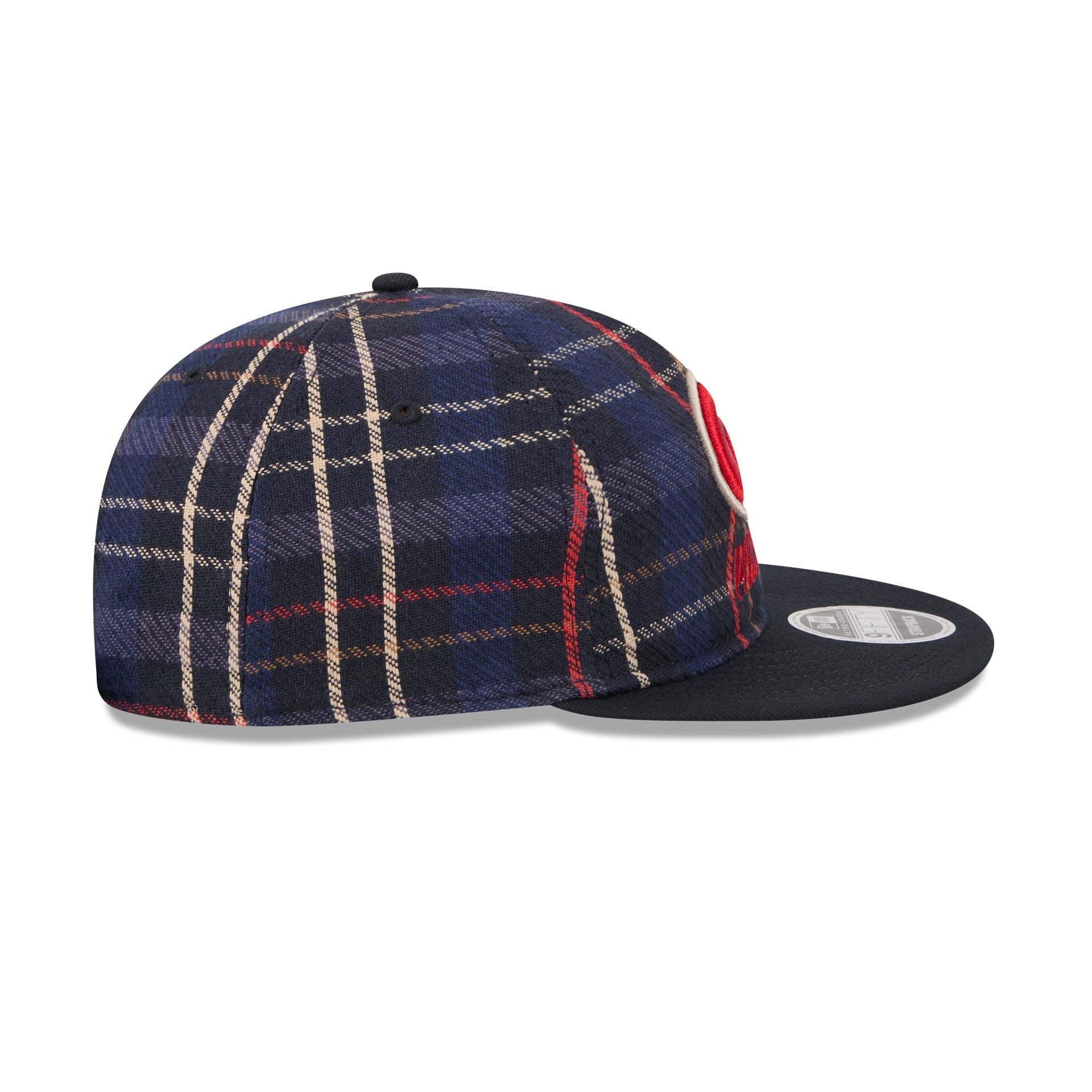 Green Bay Packers Grunge Plaid Retro Crown 9FIFTY Adjustable Hat