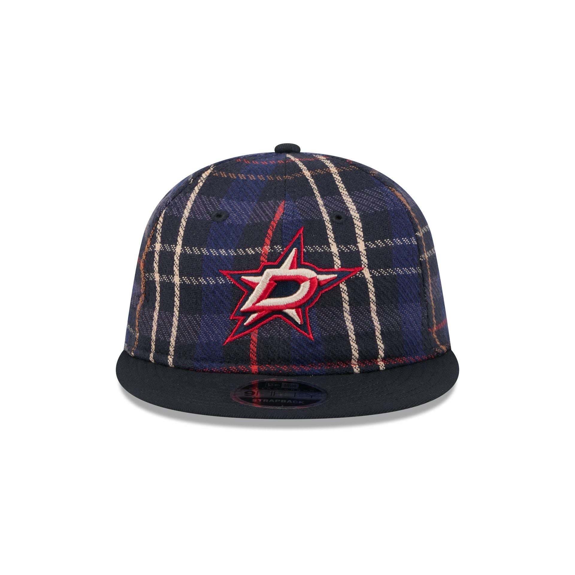 Dallas Stars Grunge Plaid Retro Crown 9FIFTY Adjustable Hat