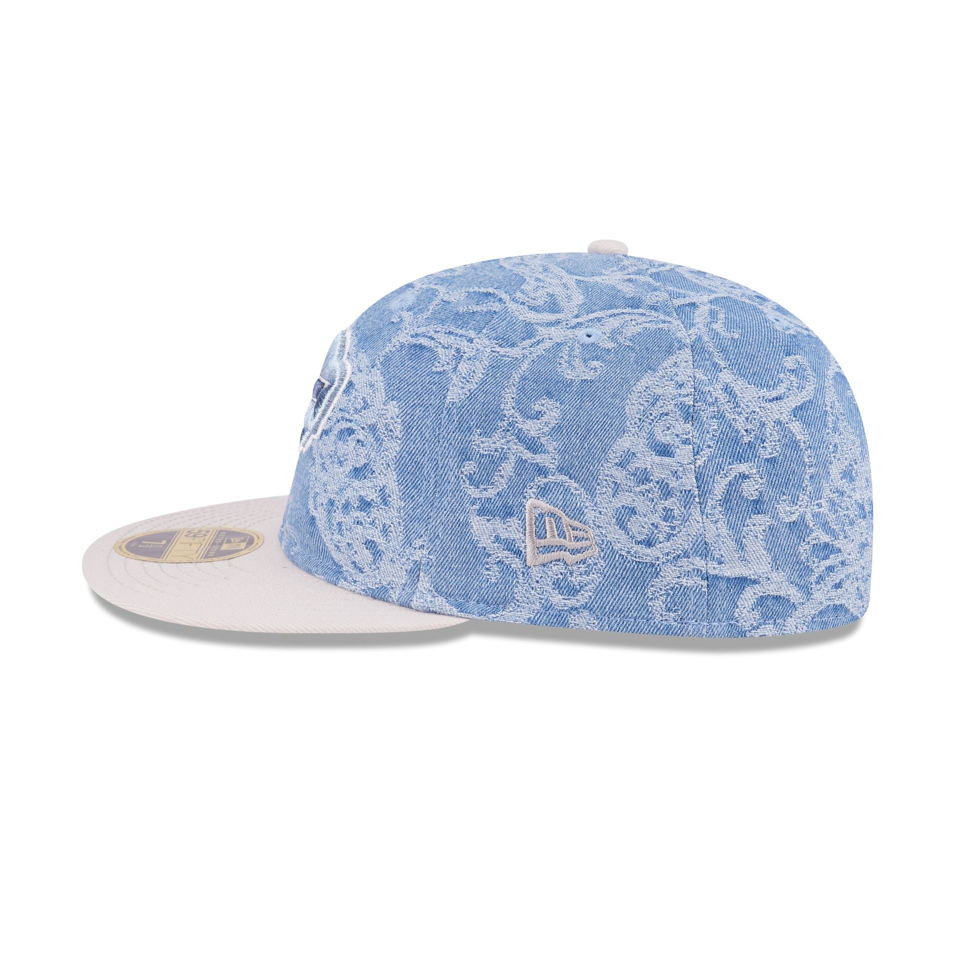 Just Caps Jacquard Denim Buffalo Bills Retro Crown 59FIFTY Fitted Hat