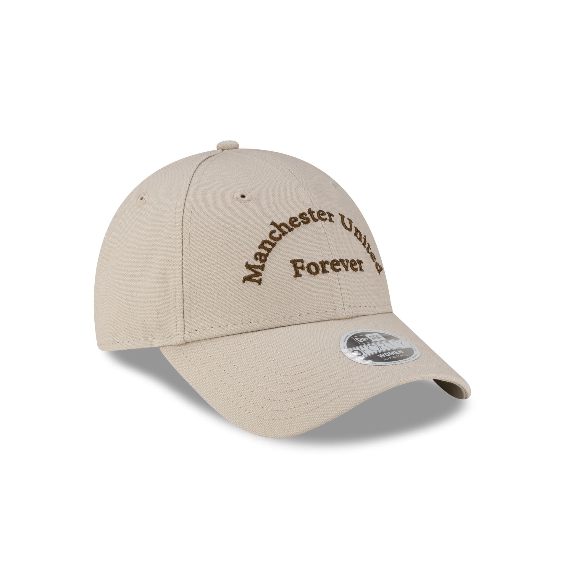Manchester United FC Wordmark Cream Women's 9FORTY Adjustable Hat