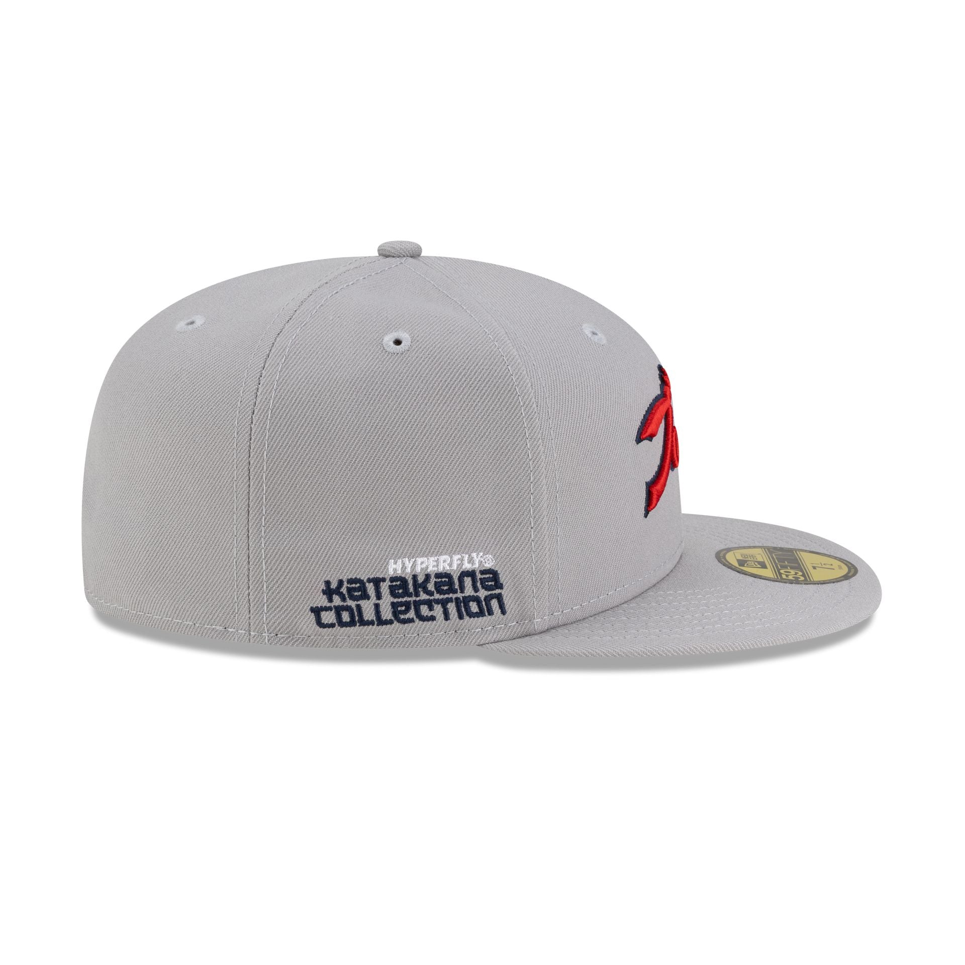 Hyperfly Katakana x Atlanta Braves Gray 59FIFTY Fitted Hat