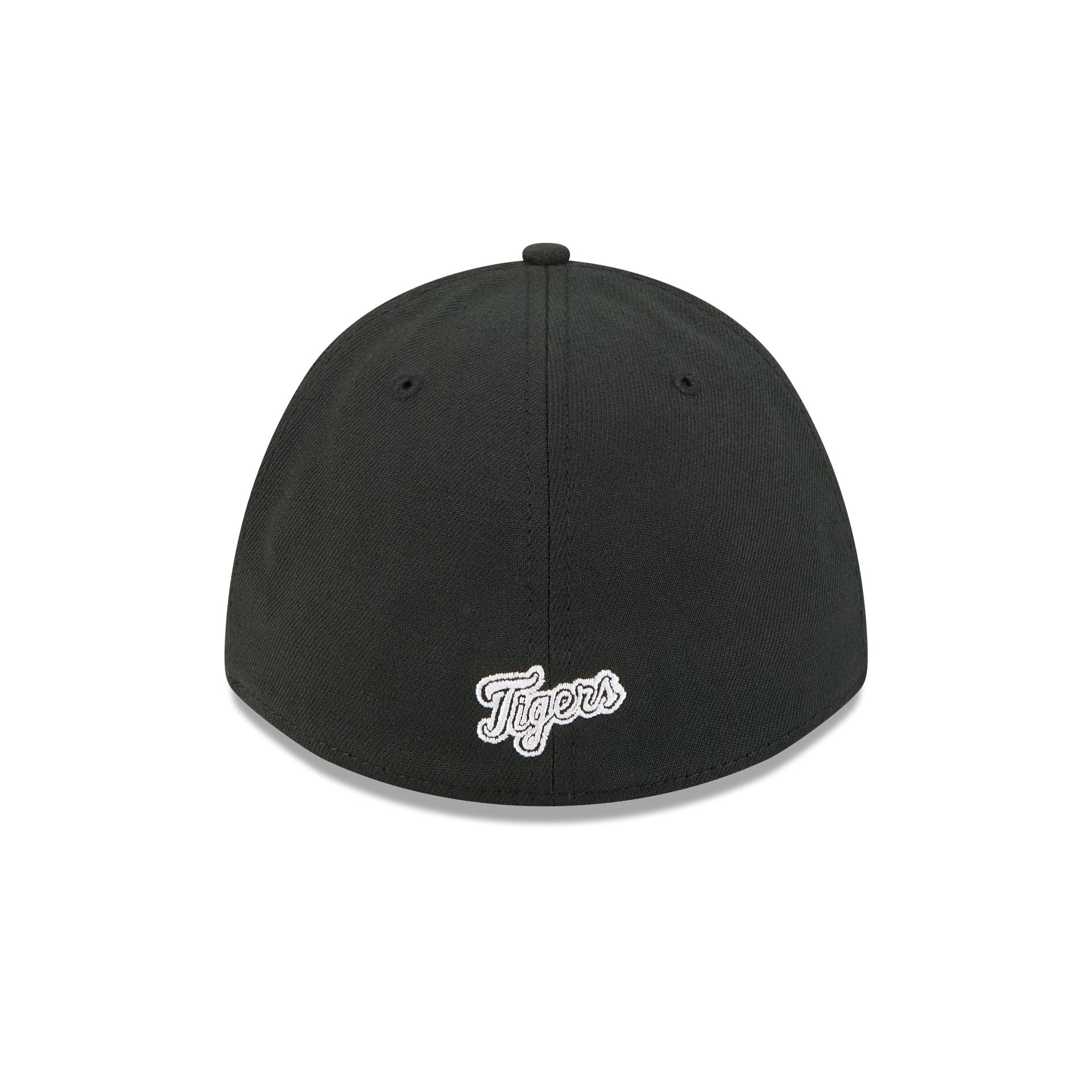 Detroit Tigers Black and White 39THIRTY M-Crown Stretch Fit Hat
