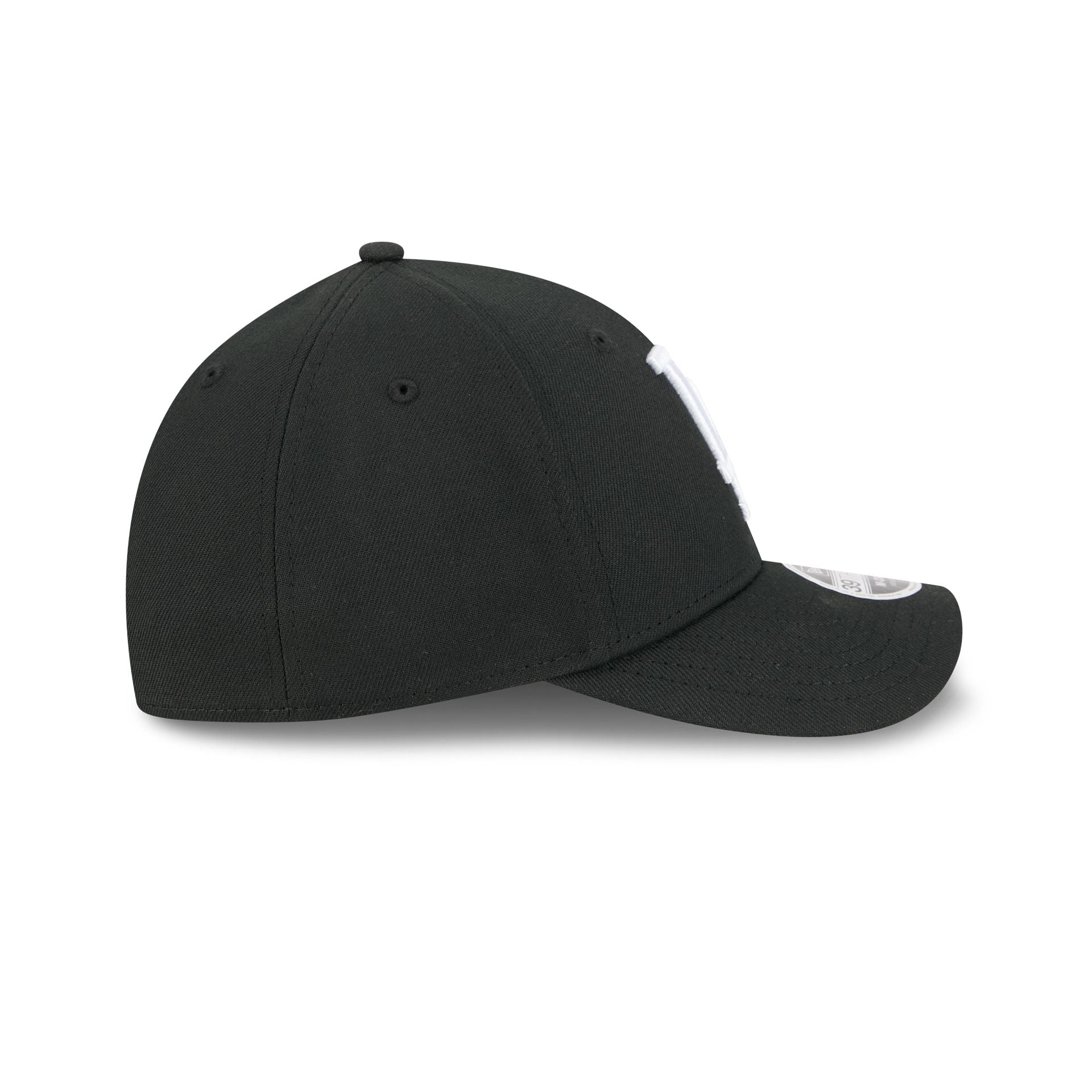 Los Angeles Dodgers Black and White 39THIRTY M-Crown Stretch Fit Hat