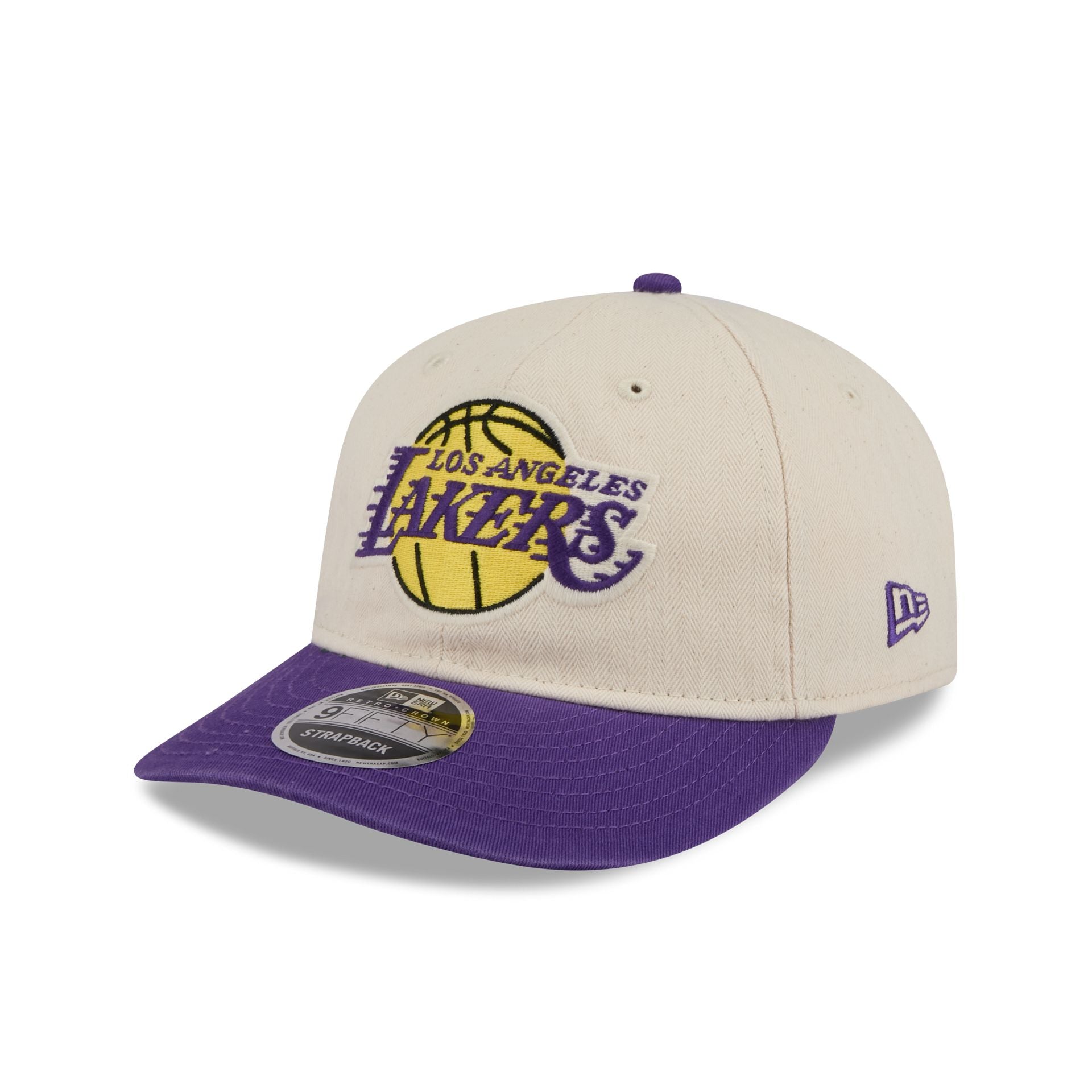 Los Angeles Lakers Three Looms Americana Herringbone Retro Crown 9FIFTY Adjustable Hat