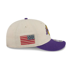 Los Angeles Lakers Three Looms Americana Herringbone Retro Crown 9FIFTY Adjustable Hat