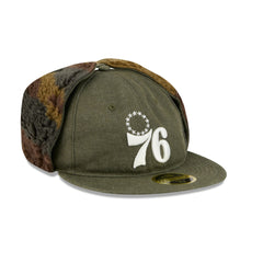 Philadelphia 76ers Three Looms Cotton Twill Camo Retro Crown Dog Ear 59FIFTY Fitted Hat
