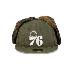 Philadelphia 76ers Three Looms Cotton Twill Camo Retro Crown Dog Ear 59FIFTY Fitted Hat