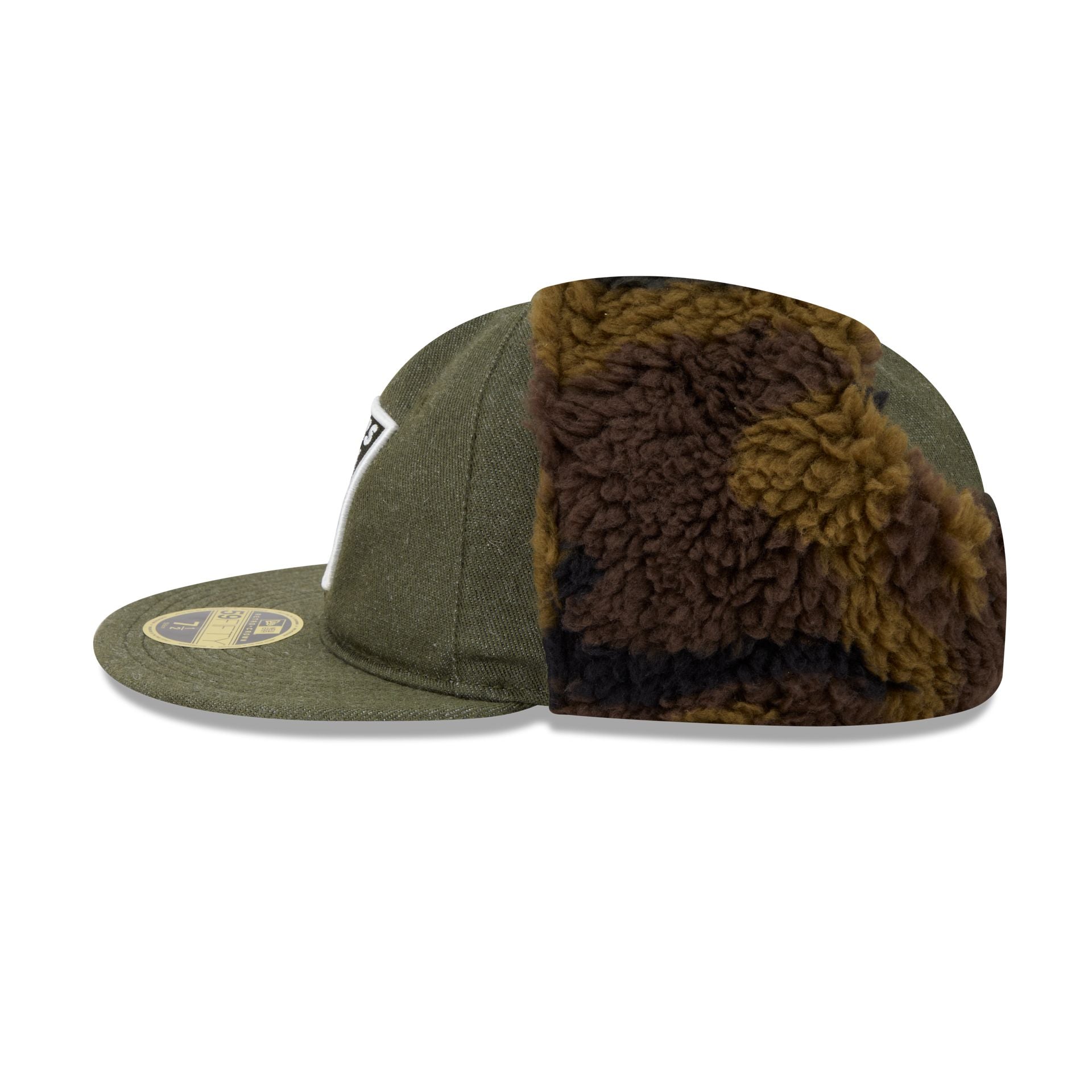 Las Vegas Raiders Three Looms Cotton Twill Camo Retro Crown Dog Ear 59FIFTY Fitted Hat