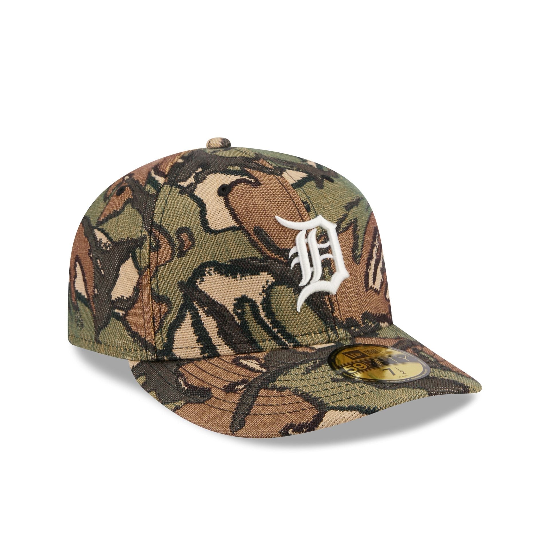 Detroit Tigers Three Looms Jacquard Camo 59FIFTY Fitted Hat
