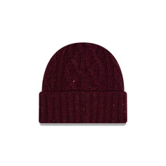 New Era Cap Speckled Maroon Cable Knit Hat