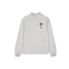 Houston Astros Logo Essentials Heather Gray Quarter Zip