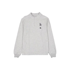 Los Angeles Dodgers Logo Essentials Heather Gray Quarter Zip