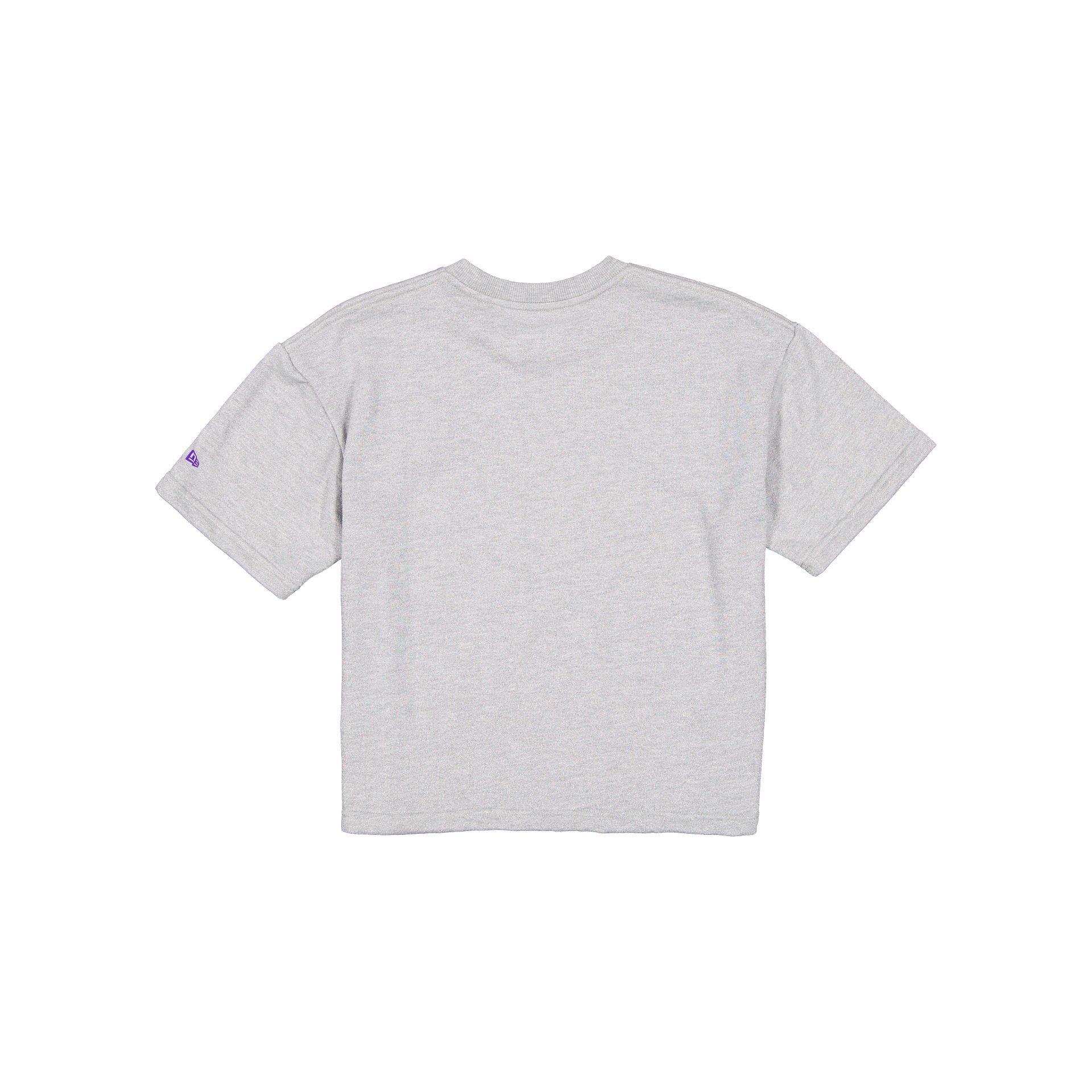 Los Angeles Lakers Glam Game Women's Cropped Heather Gray T-Shirt