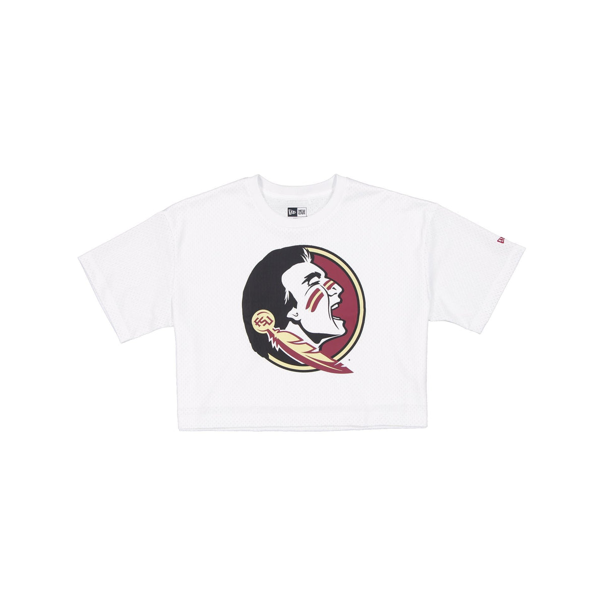 Florida State Seminoles Summer Women's White Cropped Jersey T-Shirt