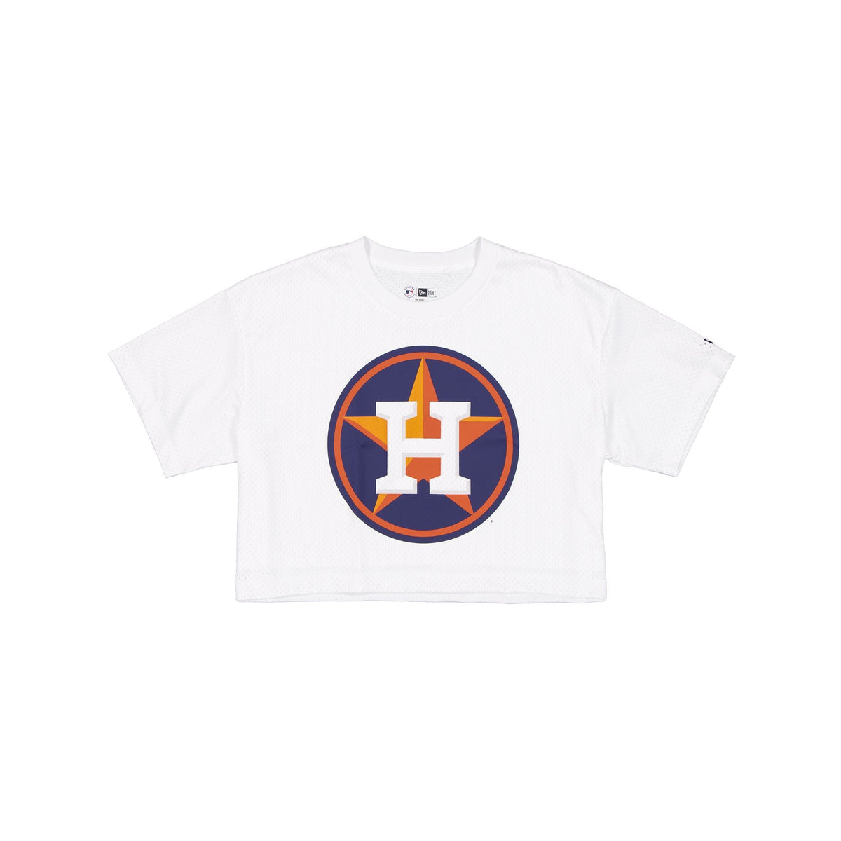 Houston Astros Summer Women's White Cropped Jersey T-Shirt