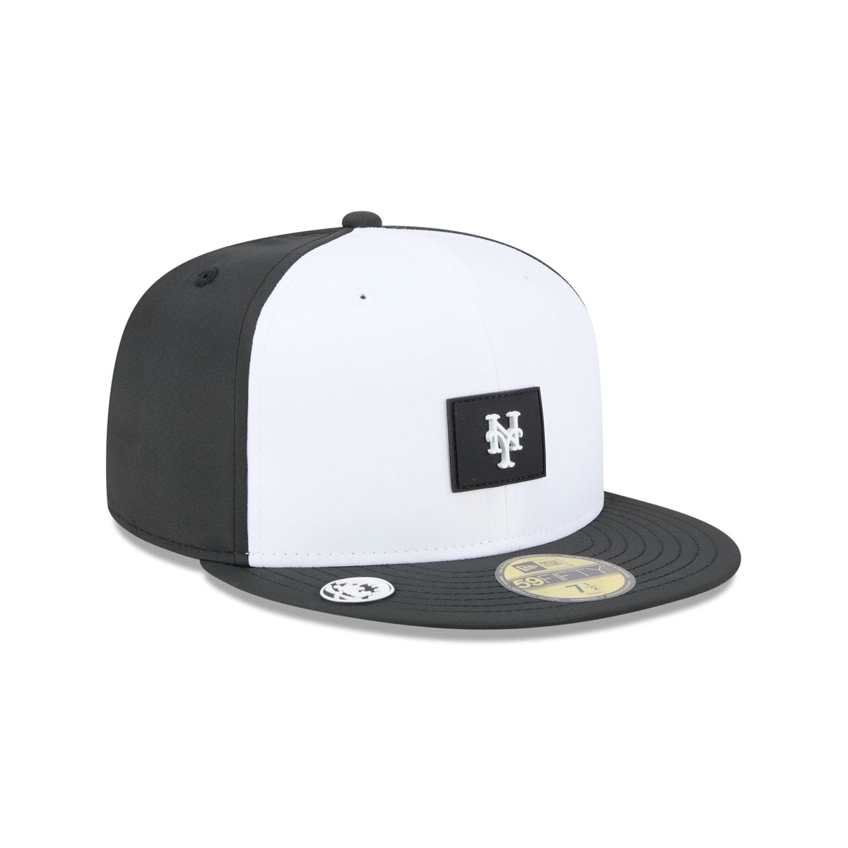 New York Mets 2026 Clubhouse Black & White 59FIFTY Fitted Hat