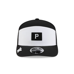 Pittsburgh Pirates 2026 Clubhouse Black & White Split Panel 9SEVENTY Stretch-Snap Hat