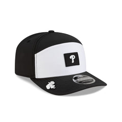 Philadelphia Phillies 2026 Clubhouse Black & White Split Panel 9SEVENTY Stretch-Snap Hat