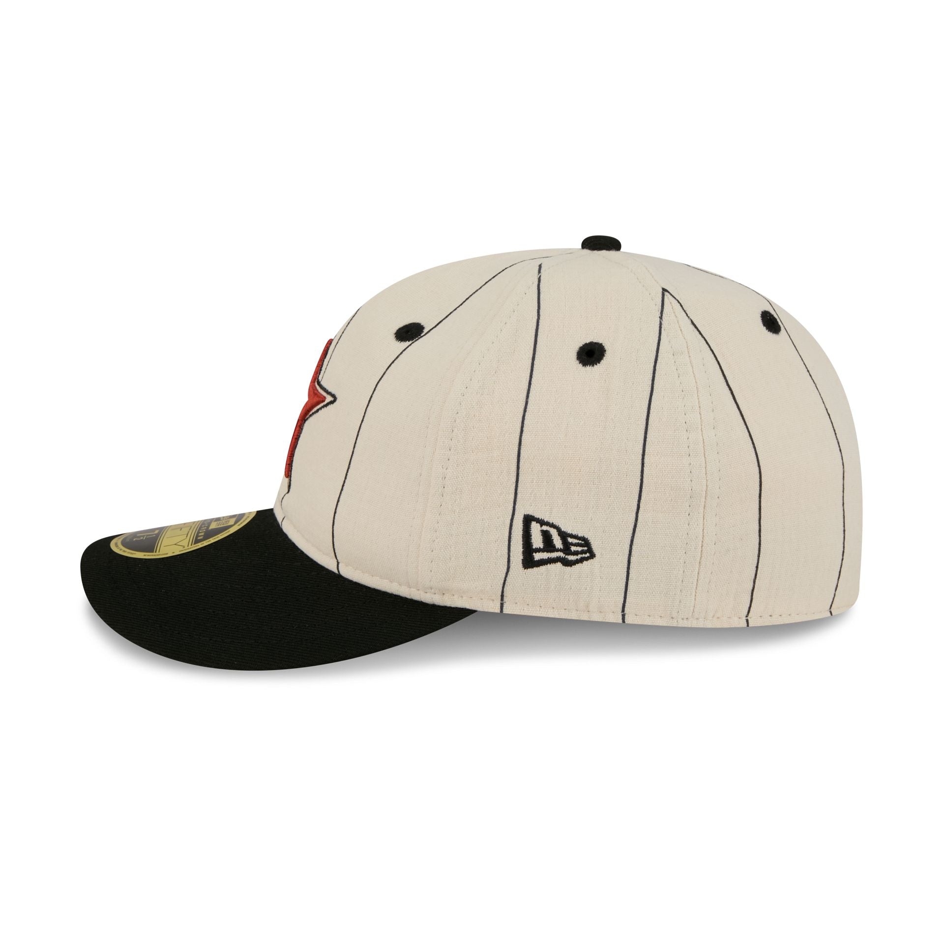 Houston Astros Linen Pinstripe Retro Crown 59FIFTY Fitted Hat
