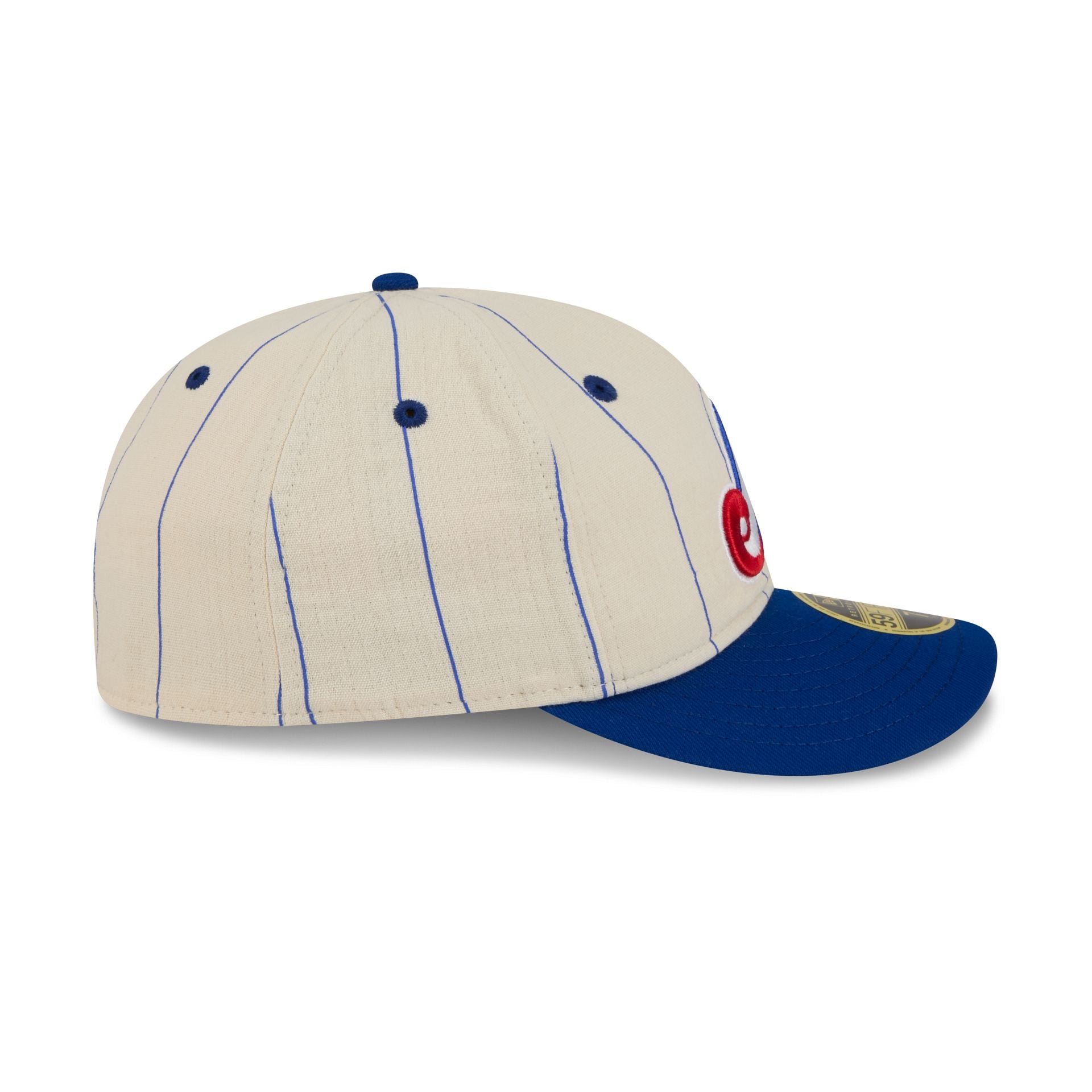 Montreal Expos Linen Pinstripe Retro Crown 59FIFTY Fitted Hat
