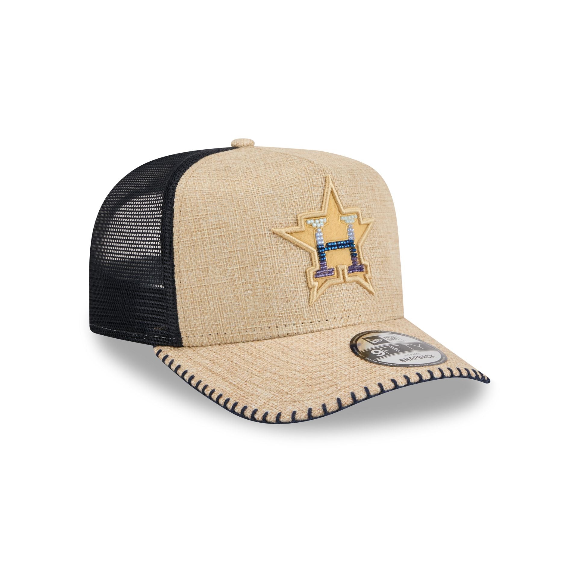 Houston Astros Beaded Canvas 9FIFTY A-Frame Trucker Hat
