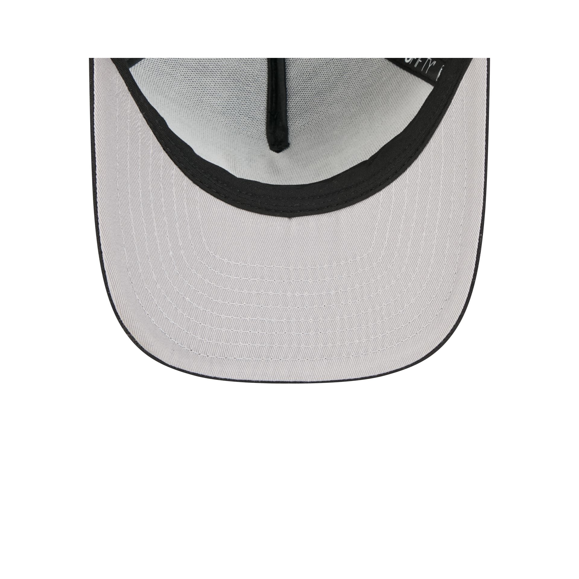 Edmonton Oilers Washed Black 9FIFTY A-Frame Trucker Hat