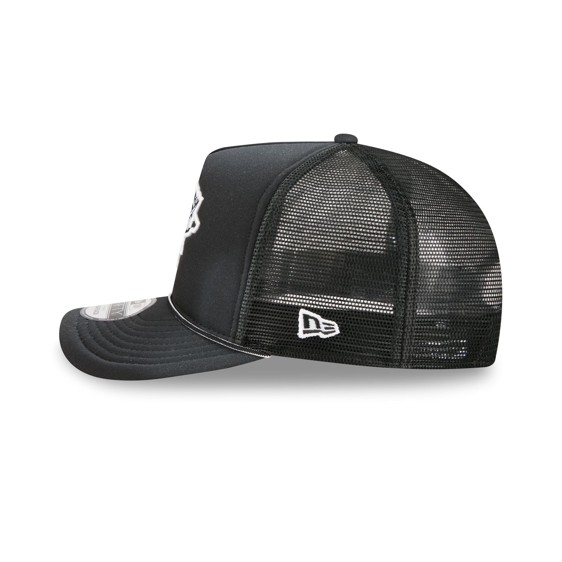 Pittsburgh Penguins Washed Black 9FIFTY A-Frame Trucker Hat