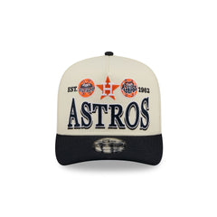 Houston Astros Three Hit Chrome White 9FIFTY A-Frame Snapback Hat