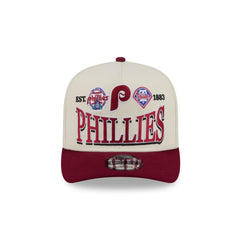Philadelphia Phillies Three Hit Chrome White 9FIFTY A-Frame Snapback Hat