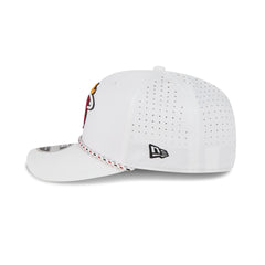 Miami Heat Optic White Performance Rope 9SEVENTY Stretch-Snap Hat