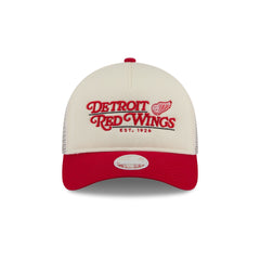 Detroit Red Wings Retro Chrome Women's White 9FORTY M-Crown A-Frame Trucker Hat