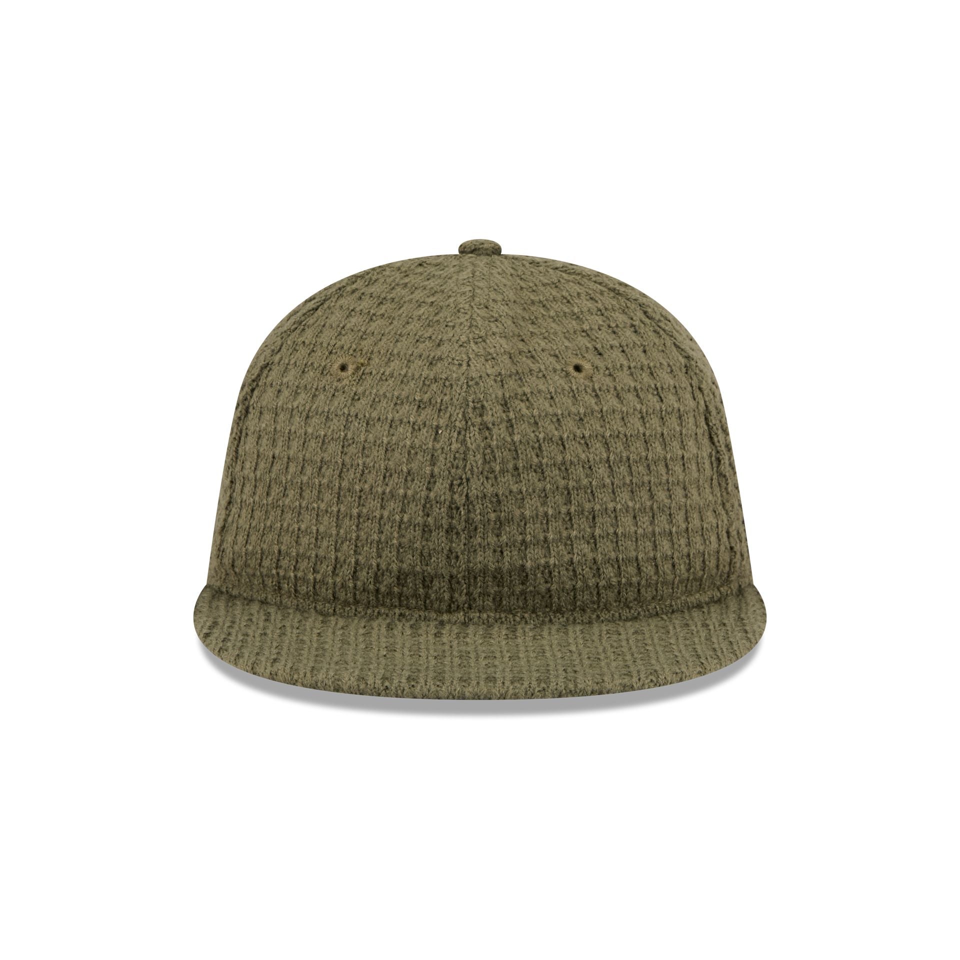 New Era Cap Waffle Knit Olive Retro Crown 9FIFTY Strapback Hat