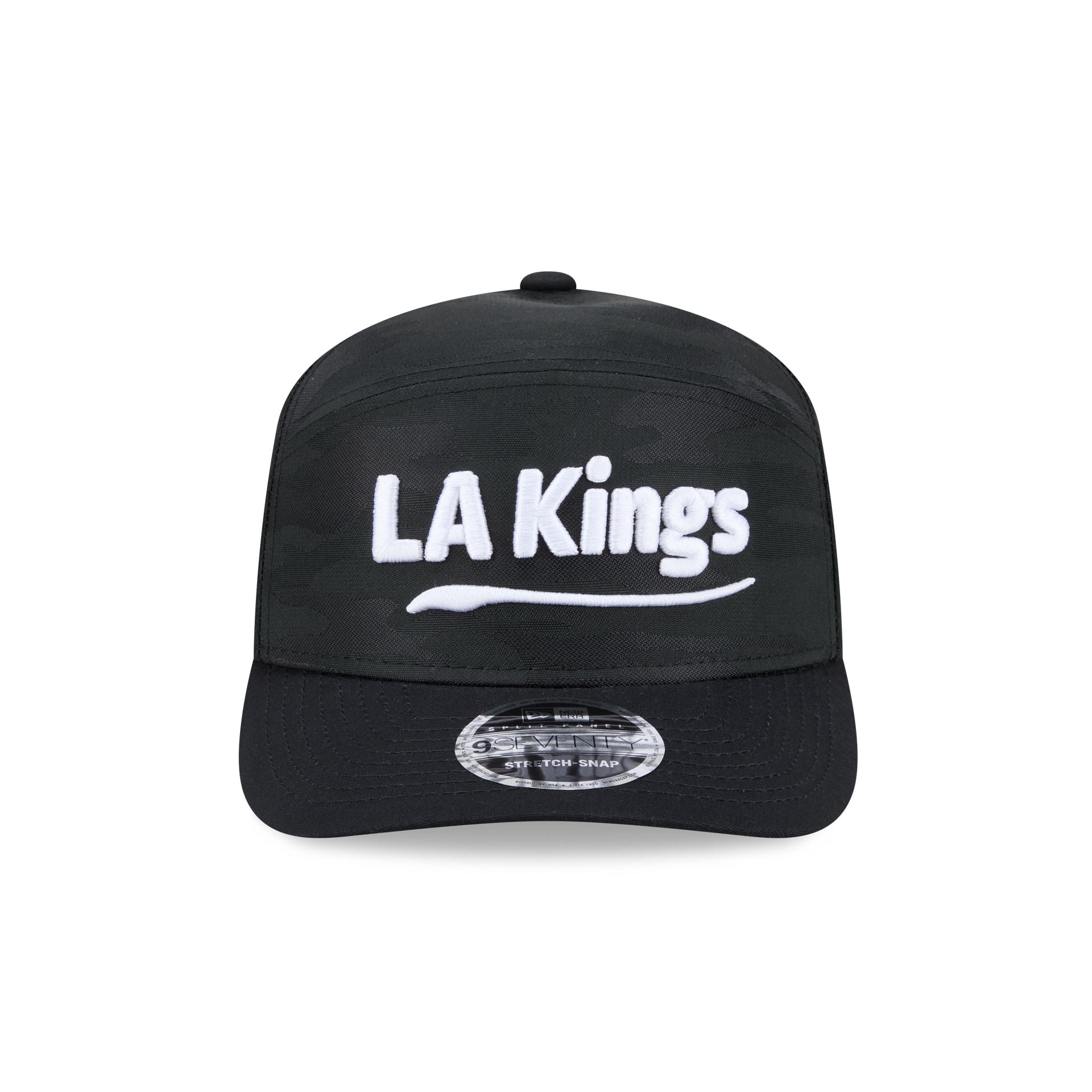 Los Angeles Kings Black Camo Split Panel 9SEVENTY Stretch-Snap Hat