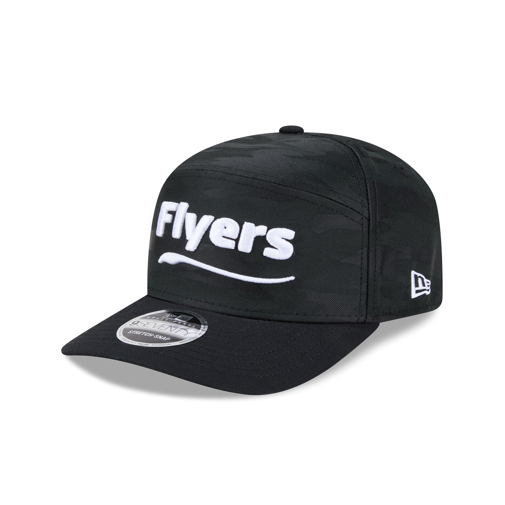 Philadelphia Flyers Black Camo Split Panel 9SEVENTY Stretch-Snap Hat