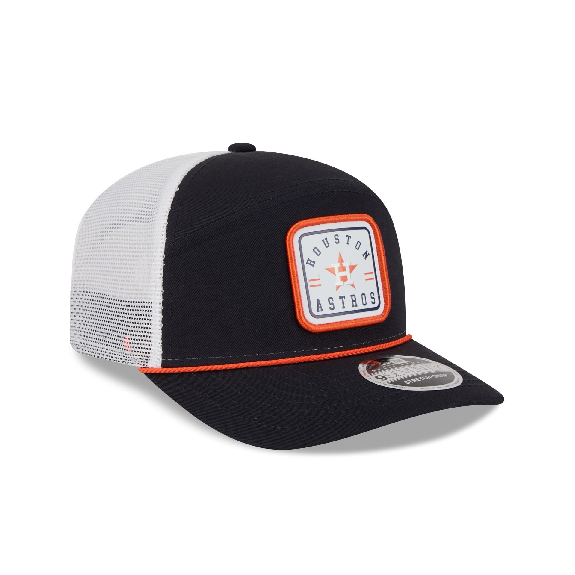 Houston Astros Square Patch Split Panel 9SEVENTY Trucker Hat