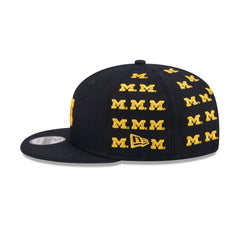 Michigan Wolverines Sticker Helmet 9FIFTY Snapback Hat