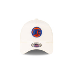 Malbon x New York Knicks Chrome White 9FORTY A-Frame Snapback Hat
