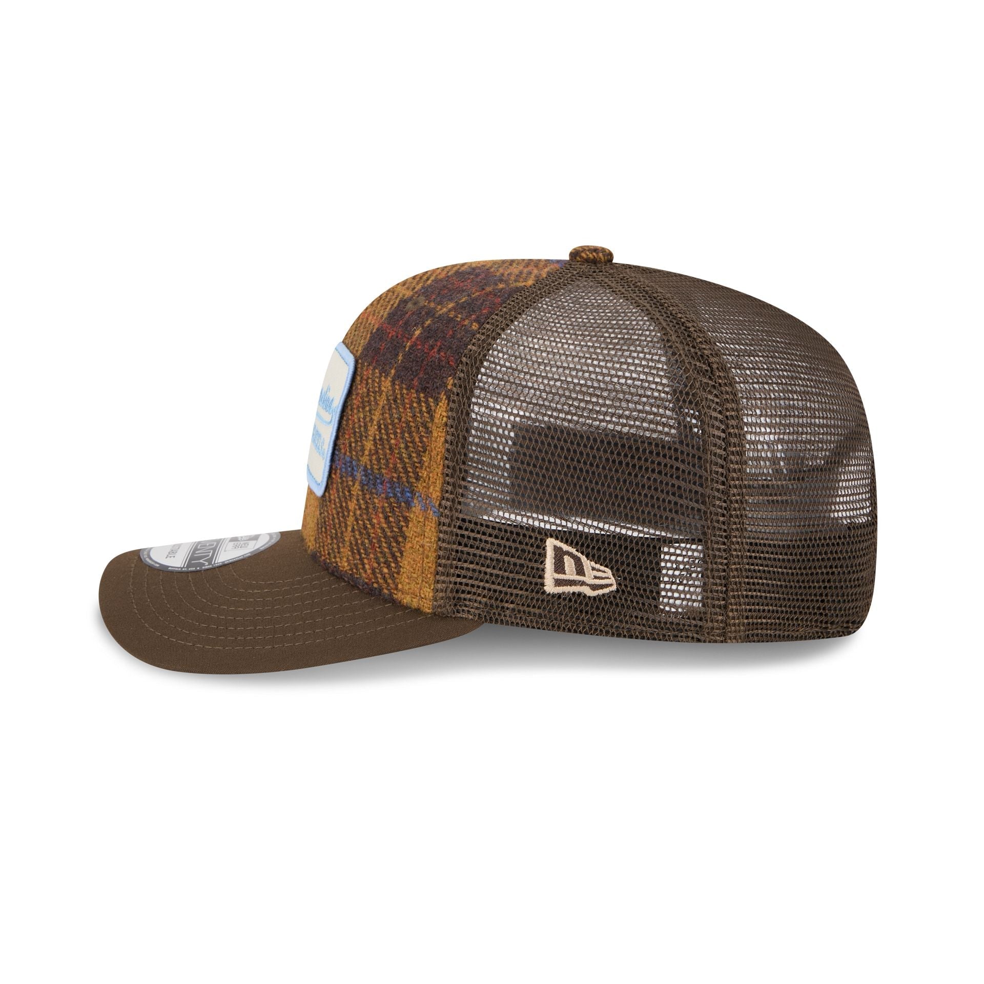 North Carolina Tar Heels Wool Plaid 9SEVENTY Trucker Hat