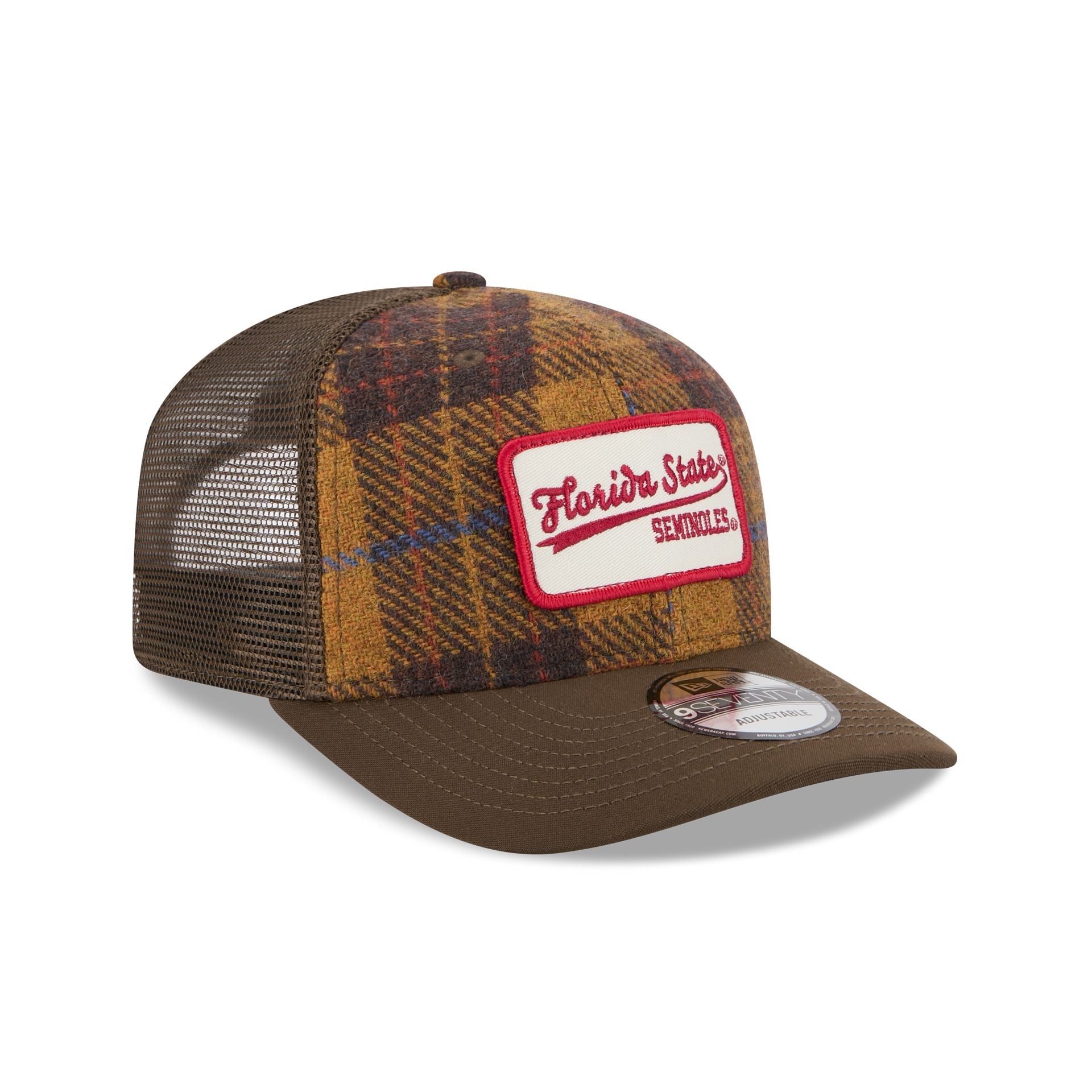 Florida State Seminoles Wool Plaid 9SEVENTY Trucker Hat