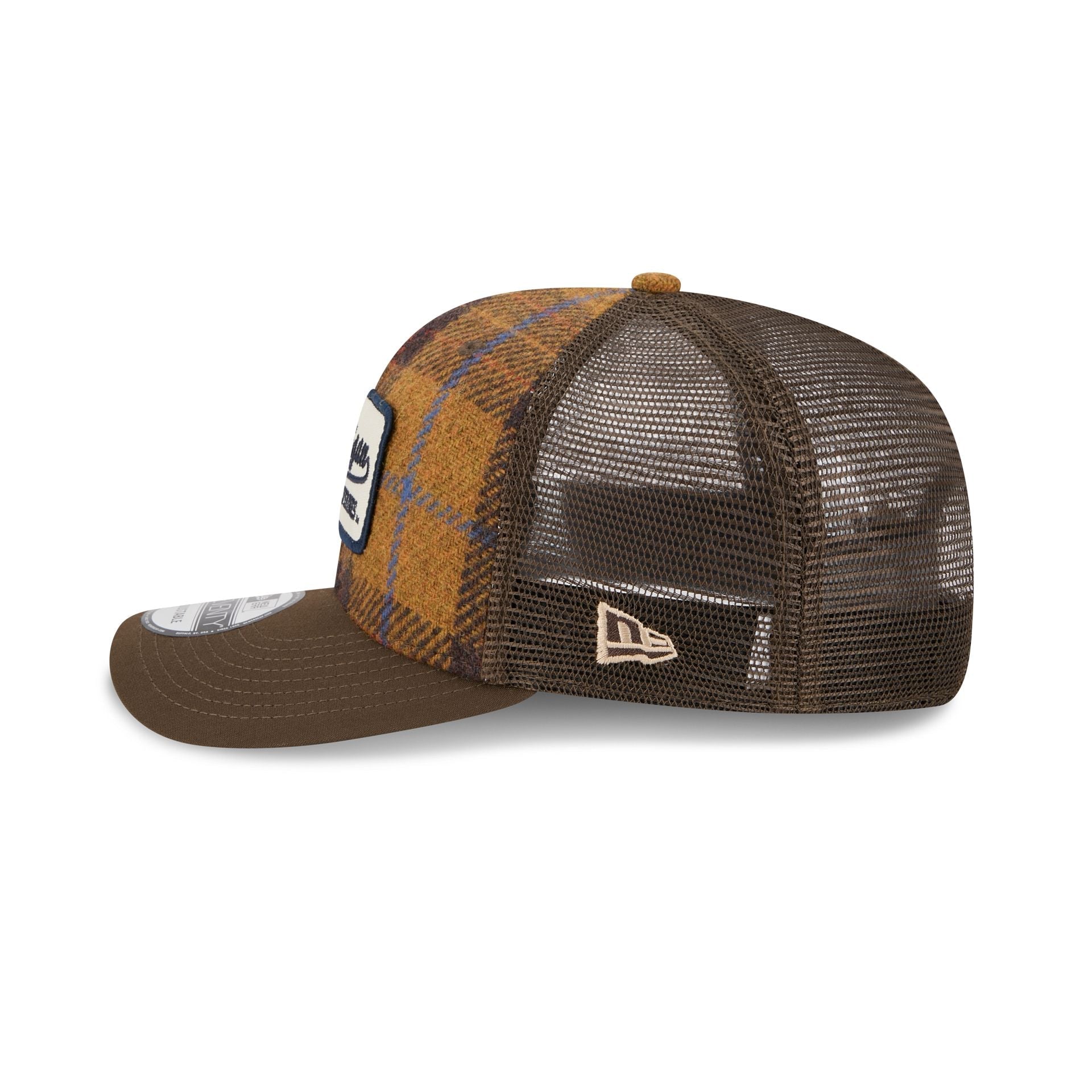 Michigan Wolverines Wool Plaid 9SEVENTY Trucker Hat