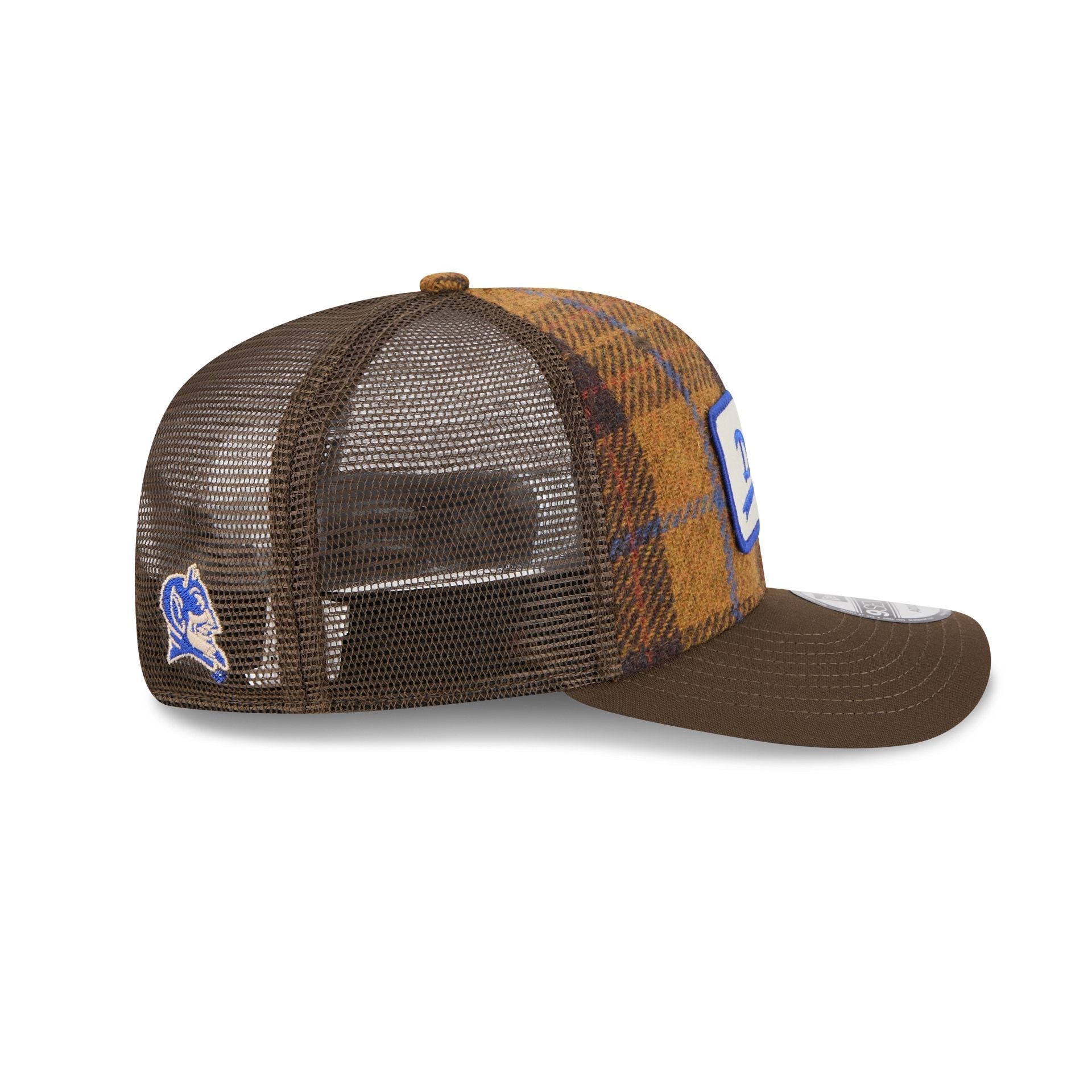 Duke Blue Devils Wool Plaid 9SEVENTY Trucker Hat