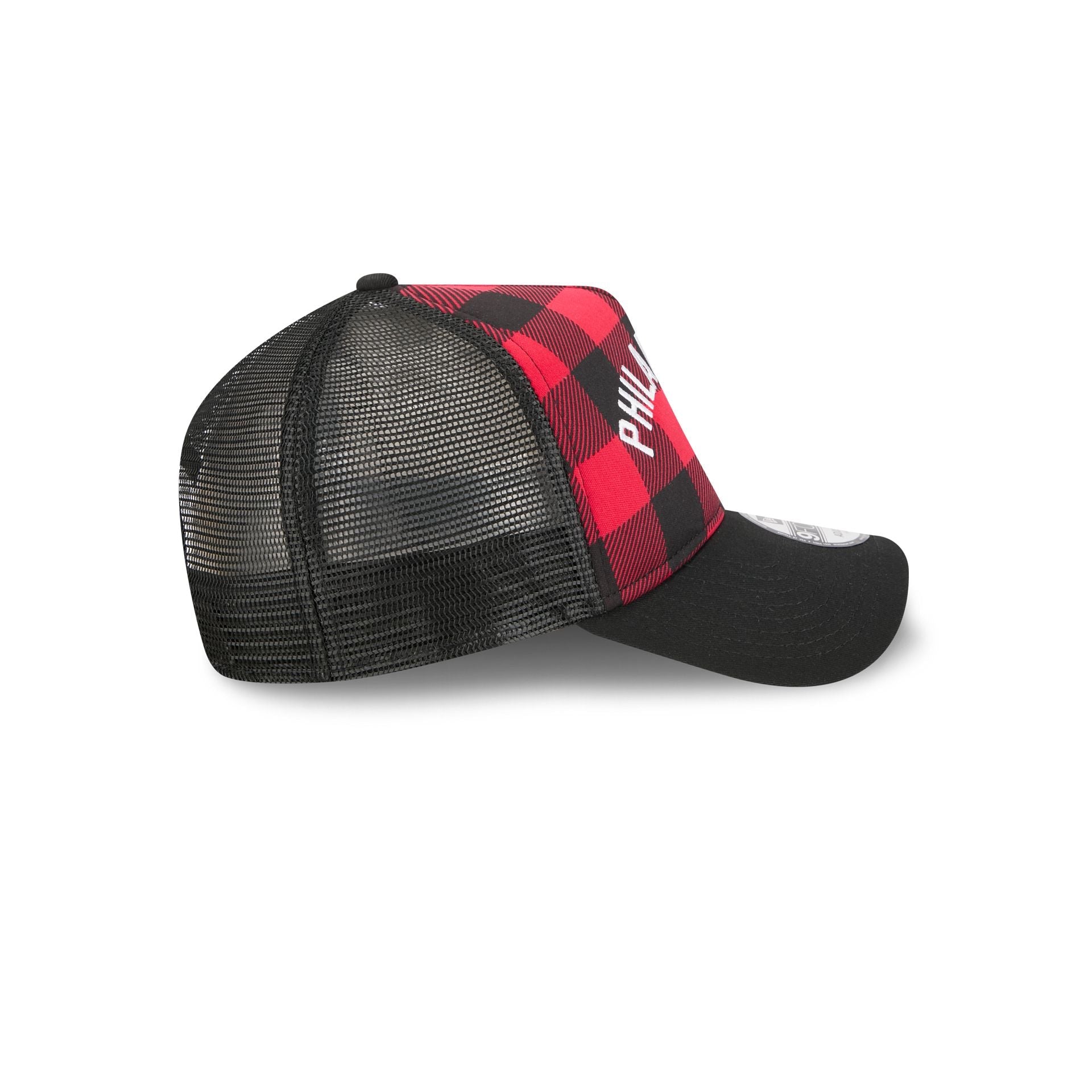 Philadelphia 76ers Evergreen Check 9FORTY A-Frame Trucker Hat