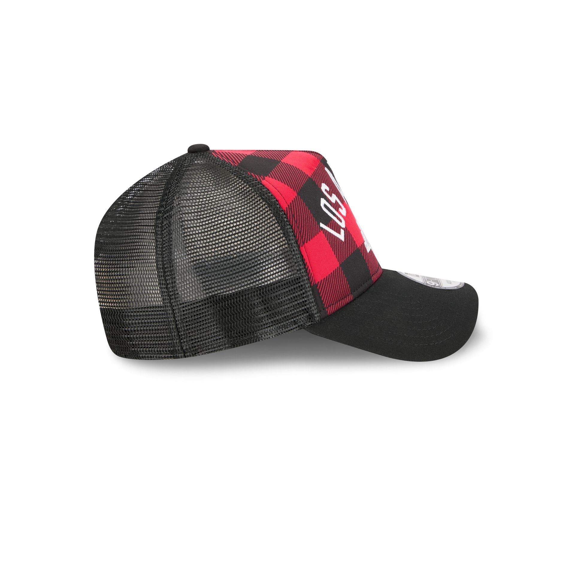 Los Angeles Lakers Evergreen Check 9FORTY A-Frame Trucker Hat
