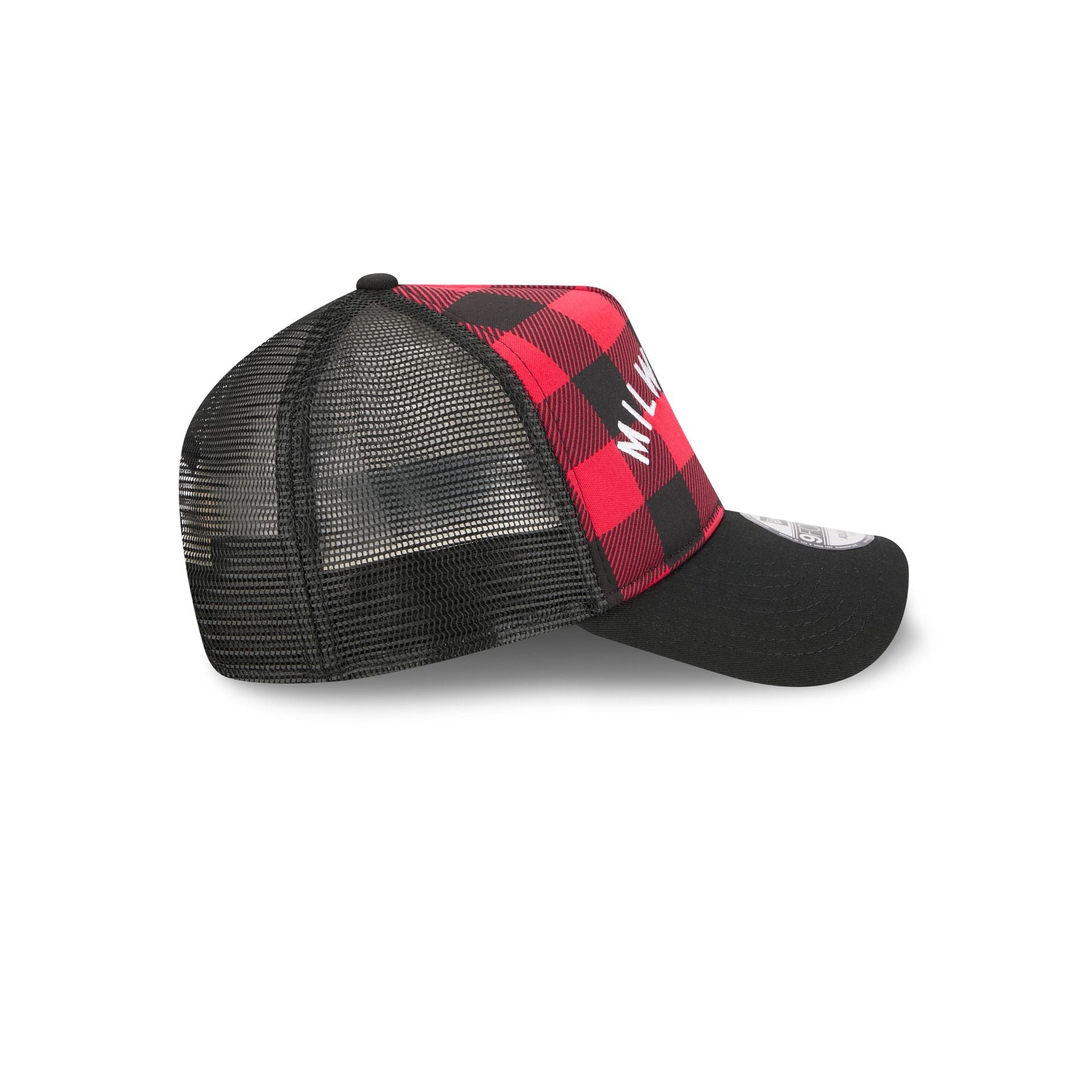 Milwaukee Bucks Evergreen Check 9FORTY A-Frame Trucker Hat