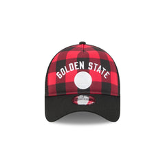 Golden State Warriors Evergreen Check 9FORTY A-Frame Trucker Hat
